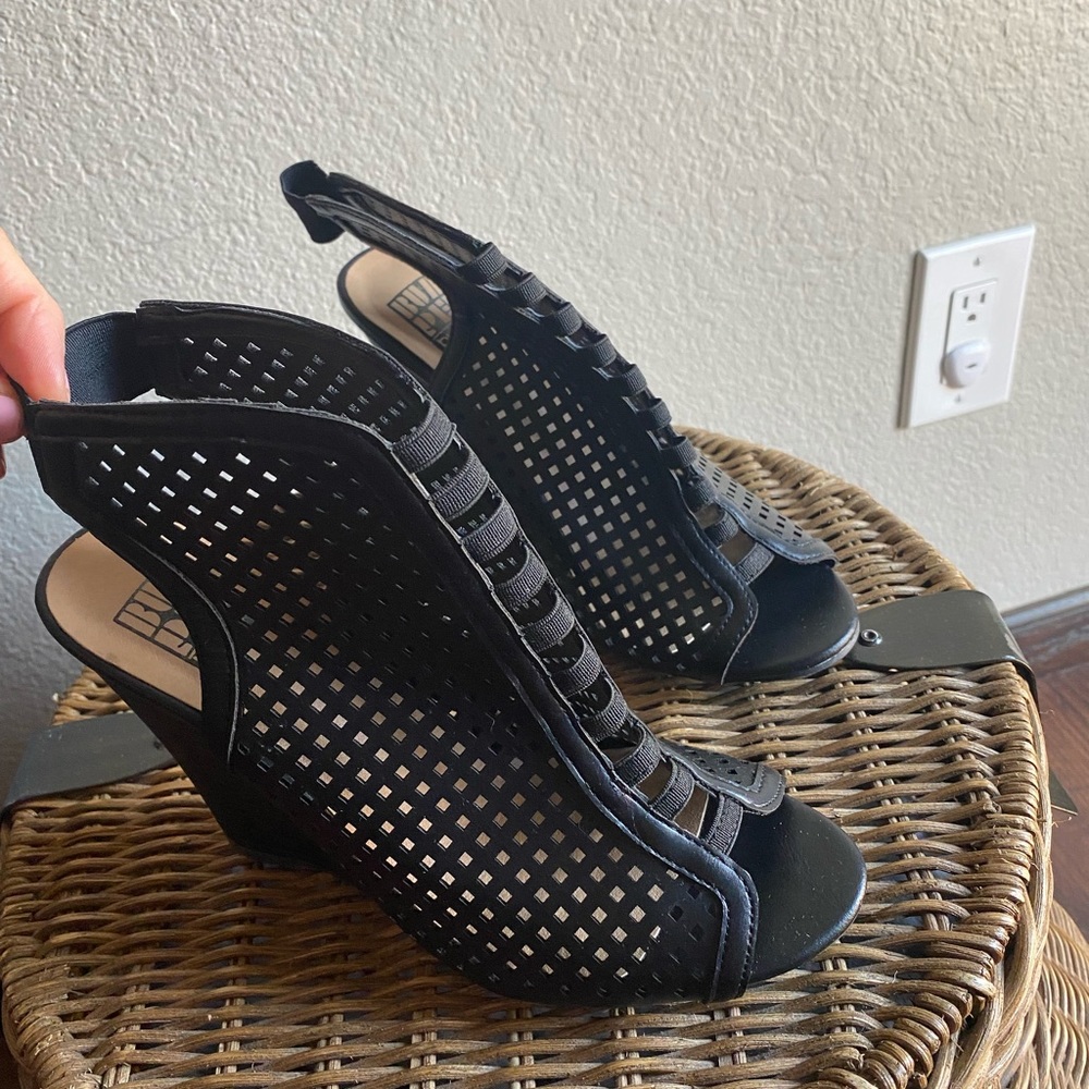 Black sandals high heel